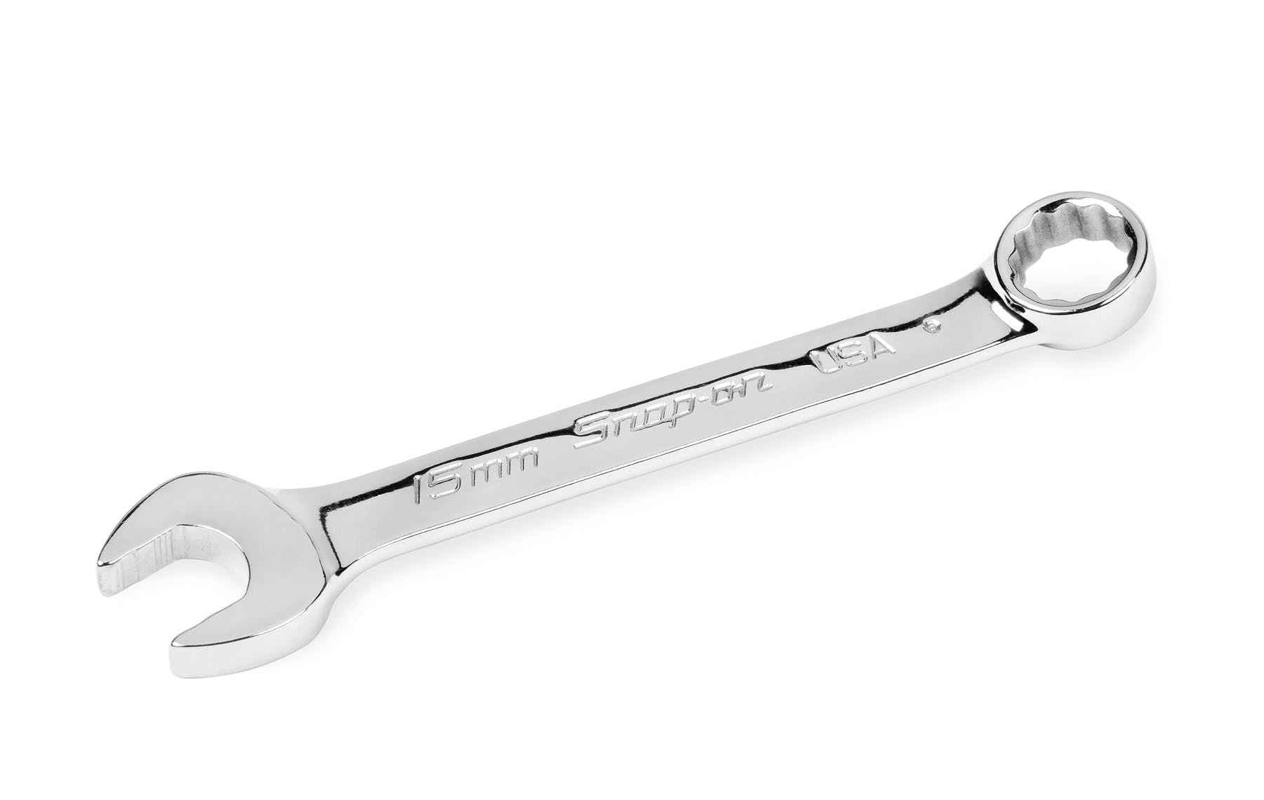 15 mm 12-Point Metric Flank Drive® Plus Short Combination Wrench | SOEXM150 15 mm 12-Point Metric Flank Drive® Plus Short Combination Wrench | SOEXM150
